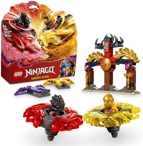 Ejderha Spinjitzu Savaş Paketi 71826-6 Yaş ve Üzeri Çocuklar için 2 Minifigürü İçeren Yaratıcı Oyuncak Yapım Seti, Doğum Günü Hediyesi (186 Parça) - Görsel 3
