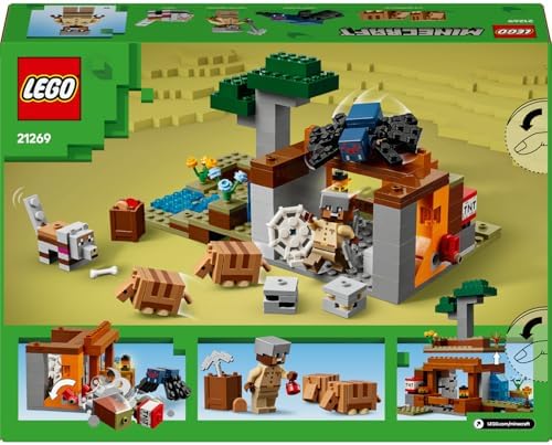 Armadillo Maden Keşfi 21269 – 8 Yaş ve Üzeri Erkek ve Kız Çocuklar için Mağara Örümceği ve Kurt Figürleri İçeren Rol Yapım Oyuncağı Yapım Seti, Doğum Günü Hediyesi Fikri (247 Parça)
