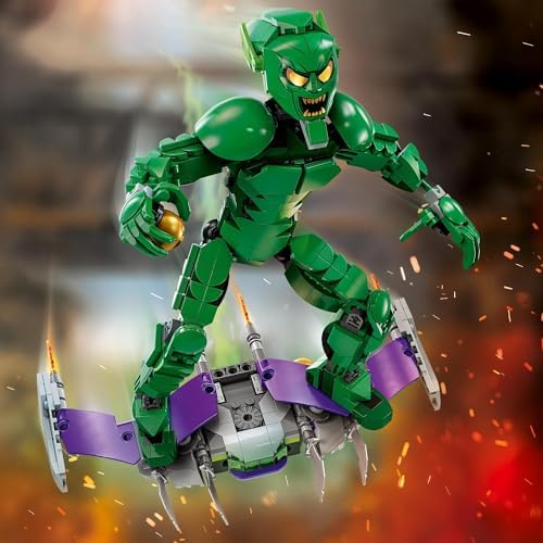 Green Goblin Yapım Figürü 76284 – 8 Yaş ve Üzeri Çocuklar için Süper Kahraman Hediyesi Fikri, 2 Bal Kabağı Bombası Dahil Orijinal Aksesuarlar İçeren Yaratıcı Oyuncak Yapım Seti (471 Parça)
