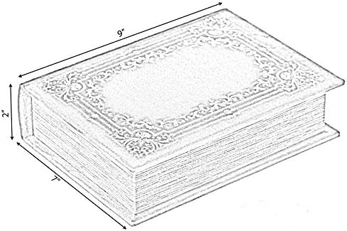 Vintiquewise QI003691.B kitap şeklinde dekoratif saklama kutusu, mavi - Görsel 3