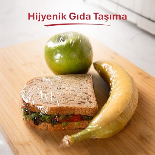 Streç Film 15 metre, Şeffaf Gıda Saklama Streci BPA İçermez, Koku Hapsi, Kapak Görevi Gören Pratik Kullanım, Taze Gıda Saklamak için Kullan At Streç Film 15 Metre
