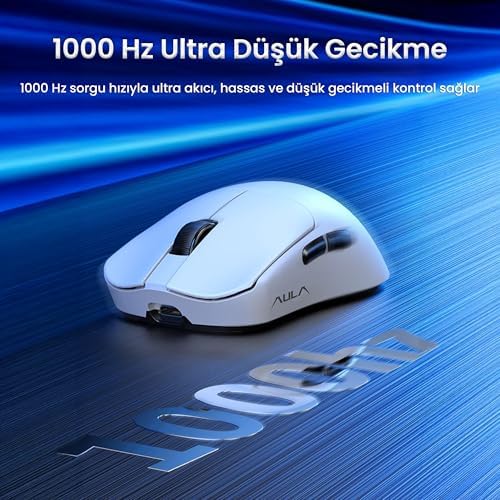 Alternative view of Aula SC380 Pro PAW3311 Sensör 12000 DPI 1000Hz Kablolu ve Kablosuz Gaming Oyuncu Mouse Beyaz