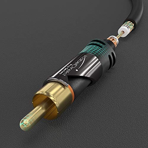 Alternative view of – 3m – Cinch derin bas hoparlör kablosu, 1x1 Cinch/RCA, ses/dijital/video (koaksiyel kablo, RCA fişi/fiş, amplifikatör/HiFi, ses sinyali veya kompozit video için, 75 ohm, siyah)