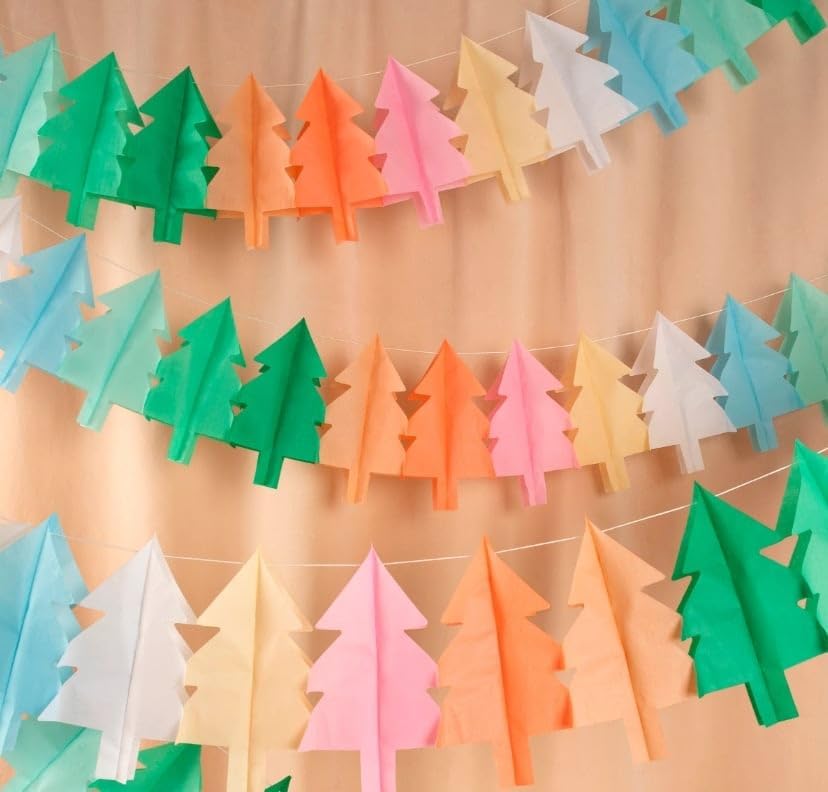 Alternative view of - Tissue Christmas Tree Garlands - Yeni Yıl Ağacı Asılan Süs