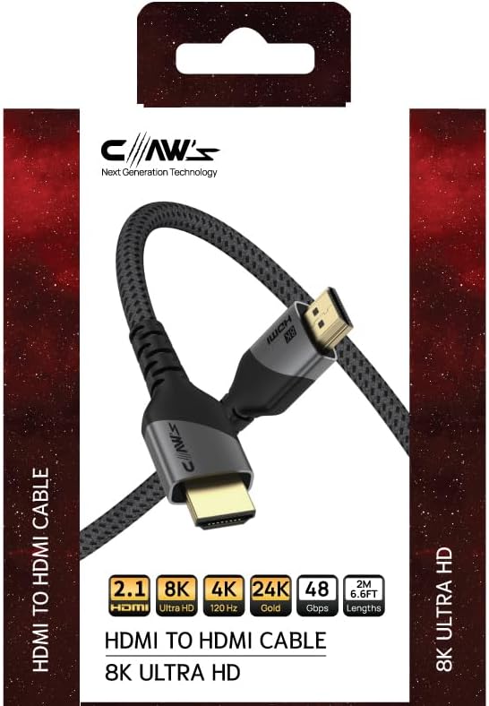 Alternative view of 8K UHD HDMI 2.1 48 Gbps / 24K /Alüminyum Gövdeli 8K 60Hz-4K 120Hz-2K 240HZ-FHD 240Hz Destekli 2 Metre Premium HDMI Kablo(C-HP-B1)