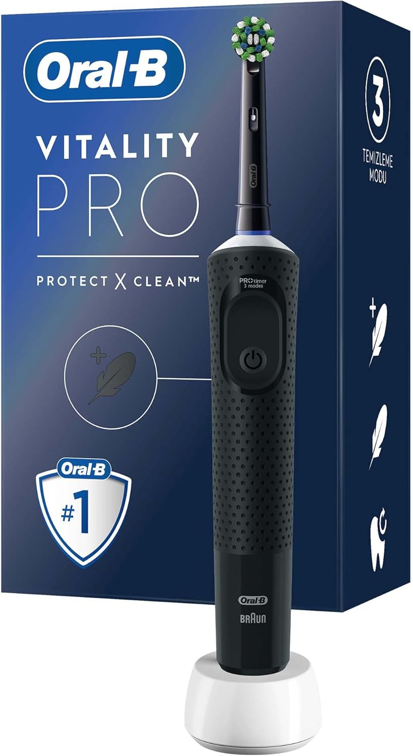 Şarjlı/Elektrikli Diş Fırçası Vitality Pro Siyah Koruma ve Temizlik