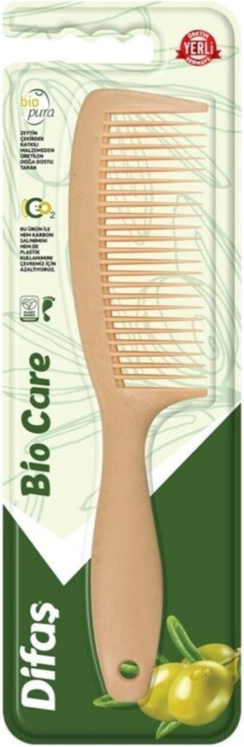 Alternative view of Bio-Care Saplı Büyük Tarak 3028 (Zeytin Çekirdeği Katkılı Malzemeden Üretilmiş, Doğa Dostu Tarak)
