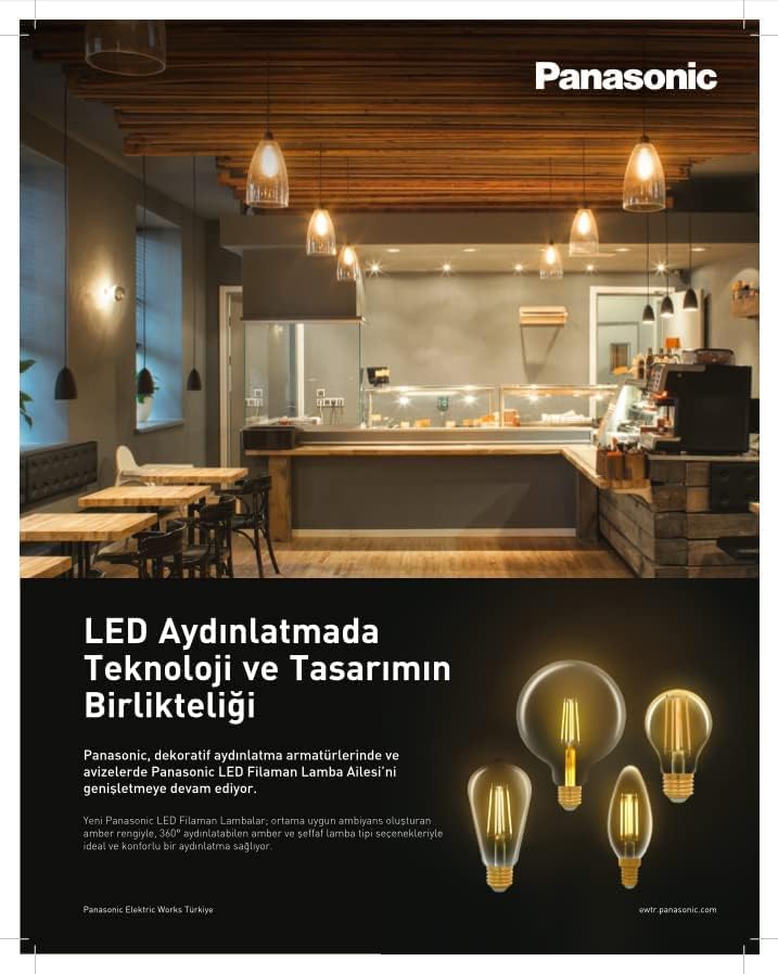 Alternative view of E27 FİL ST64 LAMBA, SARI IŞIK 7W 630LM 2000K GOLD