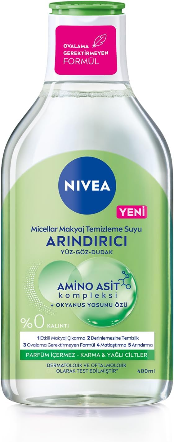 Alternative view of Micellar Makyaj Temizleme Suyu Arındırıcı ve Matlaştırıcı 400 ml, Yüz, Göz ve Dudak Temizleyici, Amino Asit Kompleksi ve Okyanus Yosunu Özü
