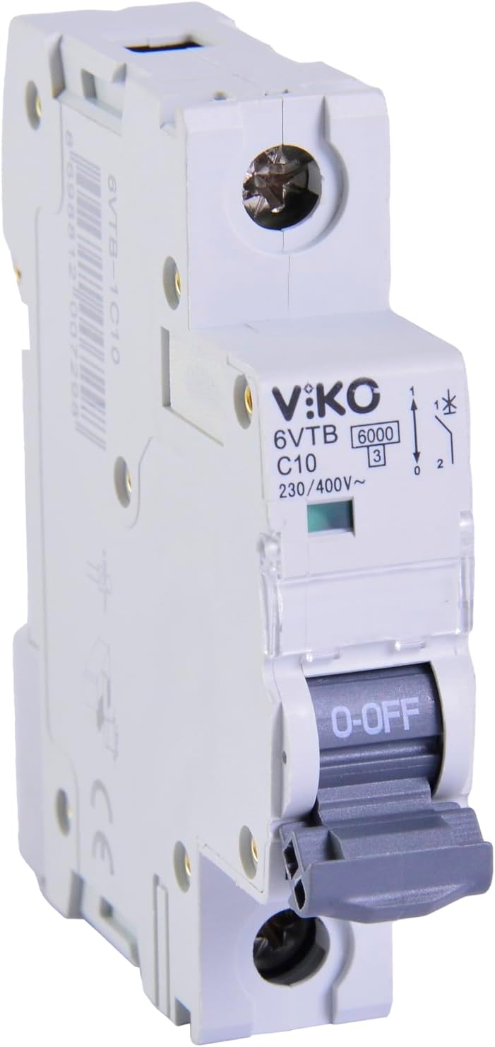 6VTB-1C10 Otomatik Sigorta 6kA C Tipi 1 Kutup 10A