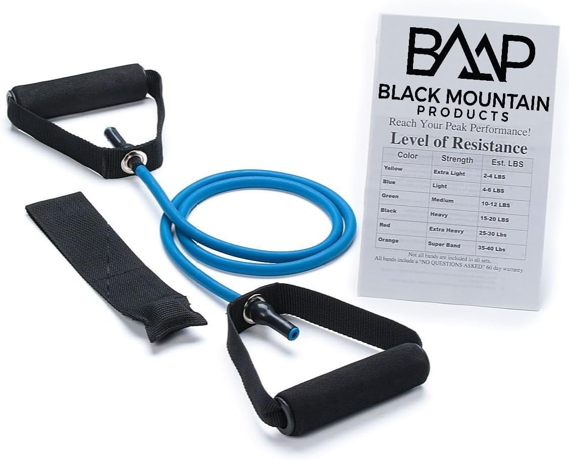 Alternative view of Black Mountain Products Single Resistance Band - Door Anchor and Starter Guide Included
