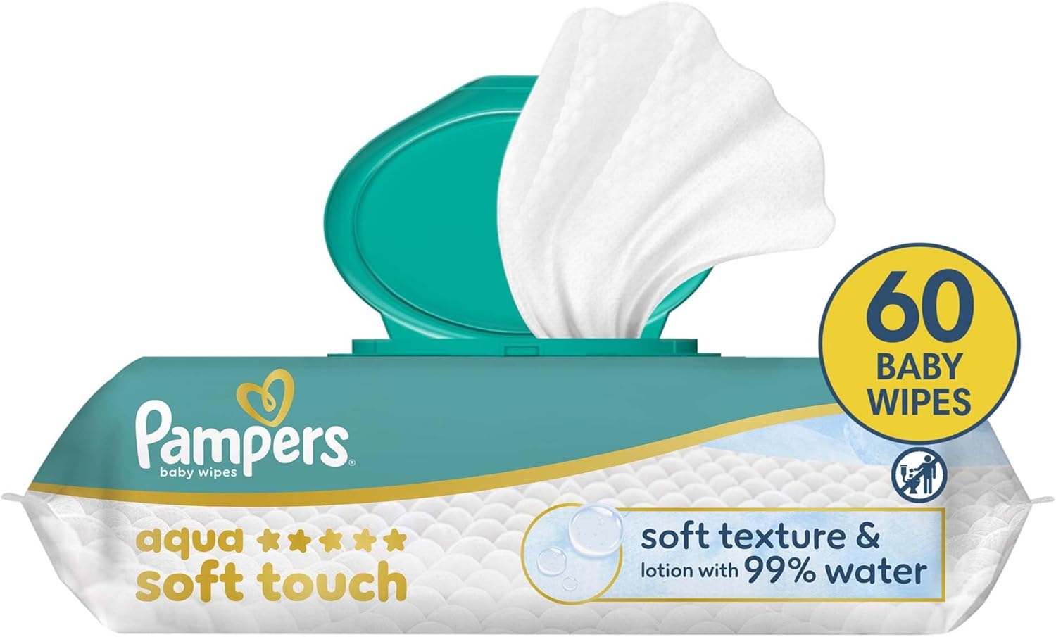 Aqua Soft Touch Bebek Islak Havlu 1 Paket 60 Yaprak - Görsel 3