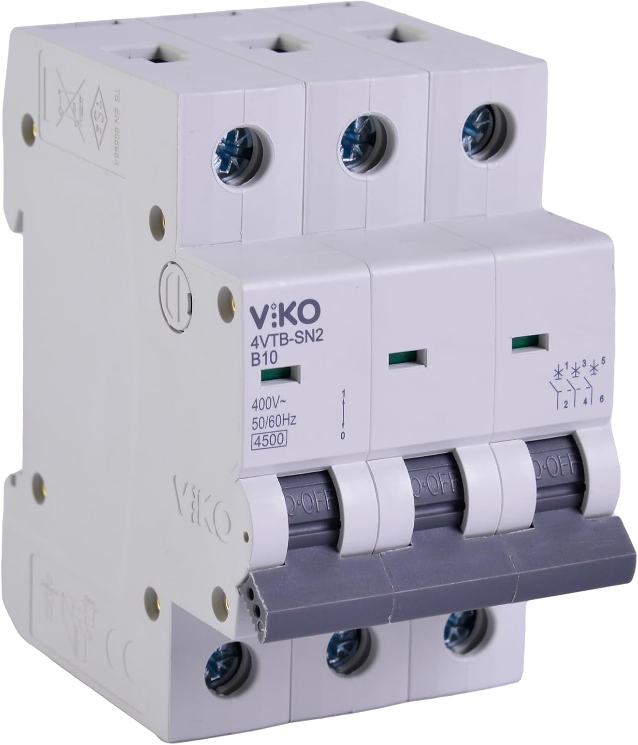 4VTB-3B10 Otomatik Sigorta 4,5kA B Tipi 3 Kutup 10A