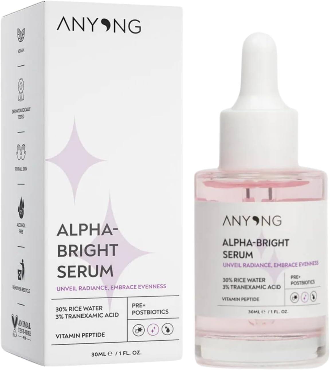 Alternative view of Anyong Alfa Arbutin Aydınlatıcı, Leke Karşıtı, Ton Eşitleyici Serum 30 ml (Pirinç Suyu & Traneksamik Asit)