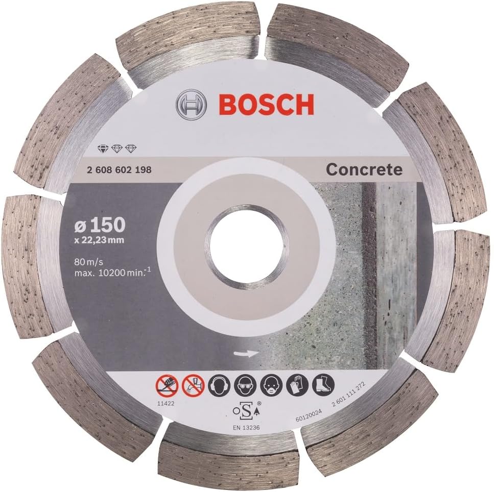 Professional Accessories concrete için elmas kesim diski standartı, 150 x 22,23 X 2 x 10 mm, 1-PACK, 2608602198 - Görsel 2