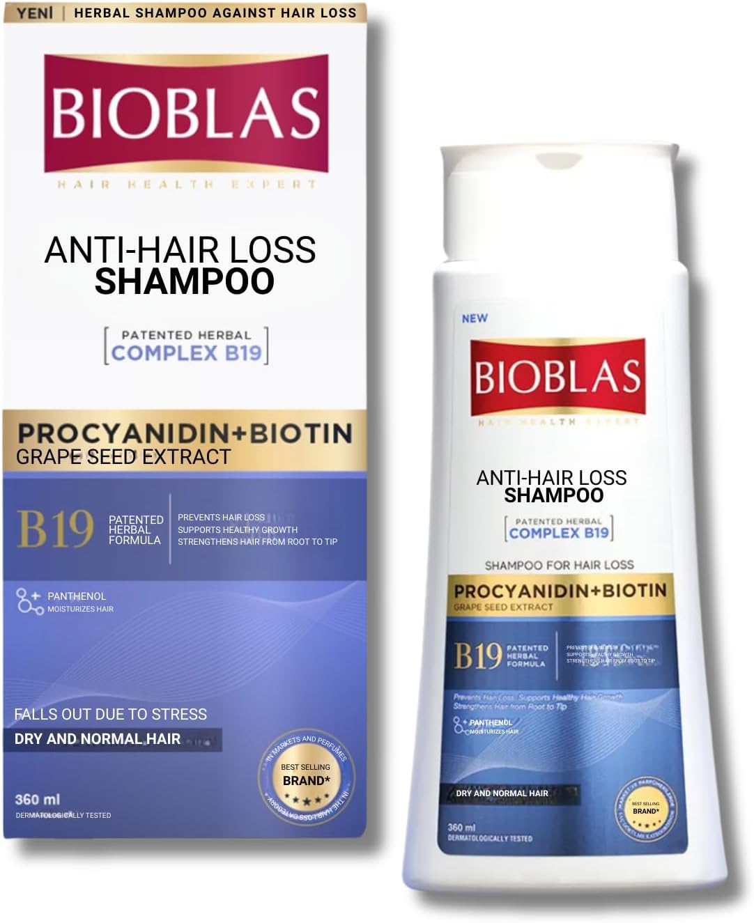 Procyanidin & Biotin Saç Dökülmesine Karşı Anti- Şampuan – Bitkisel Kompleks B19, Parabensiz, Tüm Saç Tipleri, 360 ml - Görsel 3
