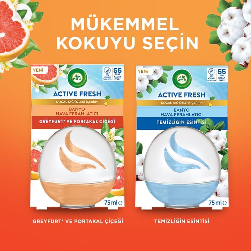 Airwick Decosphere Hava Tazeleyeci Greyfurt ve Portakal Çiçeği 75 Ml