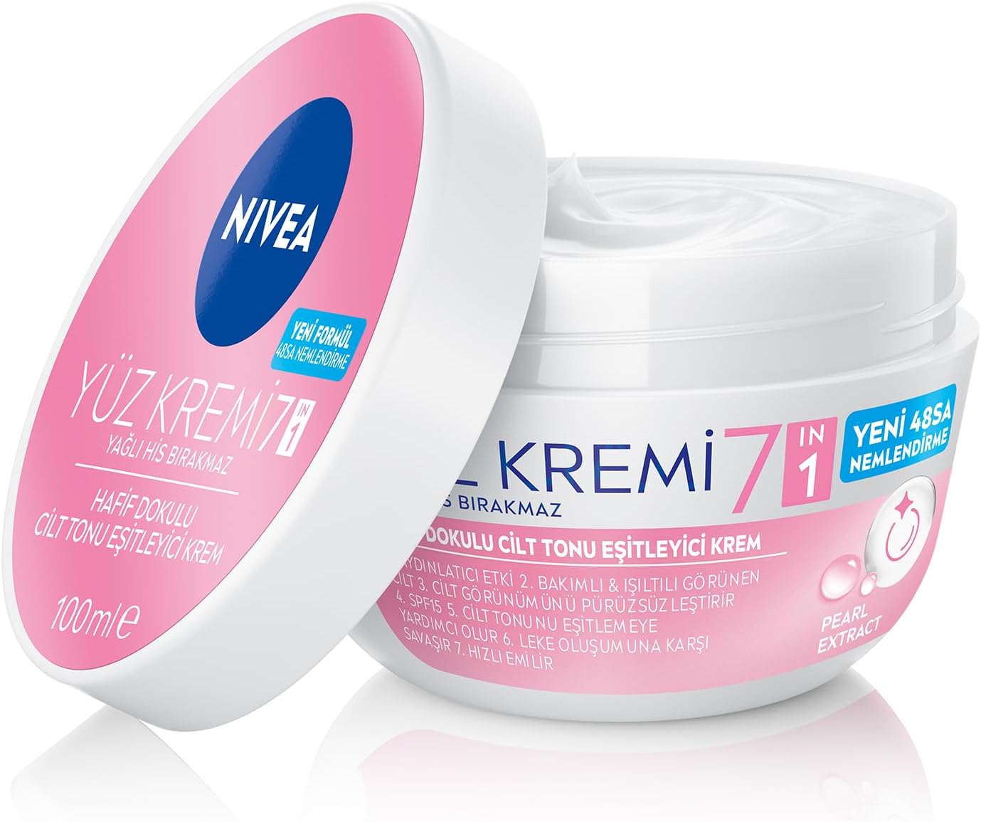 Cilt Tonu Eşitleyici Yüz Kremi 100 ml, Eşit Cilt Tonu, 24 Saat Nemlendirici Yüz Kremi, SPF15 ile Güneş Koruyucu, Hızlı Emilir, Cilt Leke Oluşumunu Önlemeye Yardımcı, Hassas Ciltler için - Görsel 3