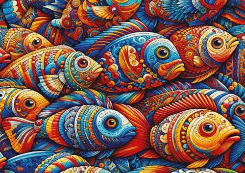 Mozaik Balıklar 1000 Parça Puzzle - Görsel 3
