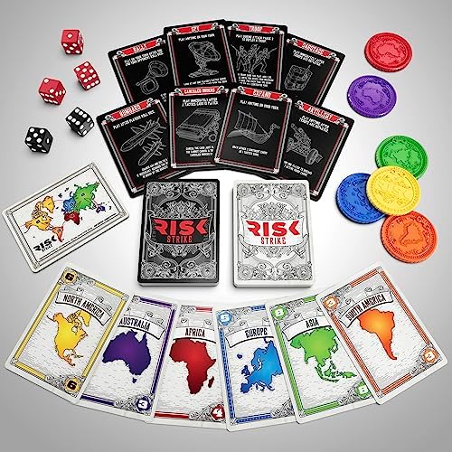 Risk Strike and Game, -Playing Strategy Card Game for 2-5 Players, 20 Min. Average, Games, Party Games - İngilizce versiyon - Görsel 3