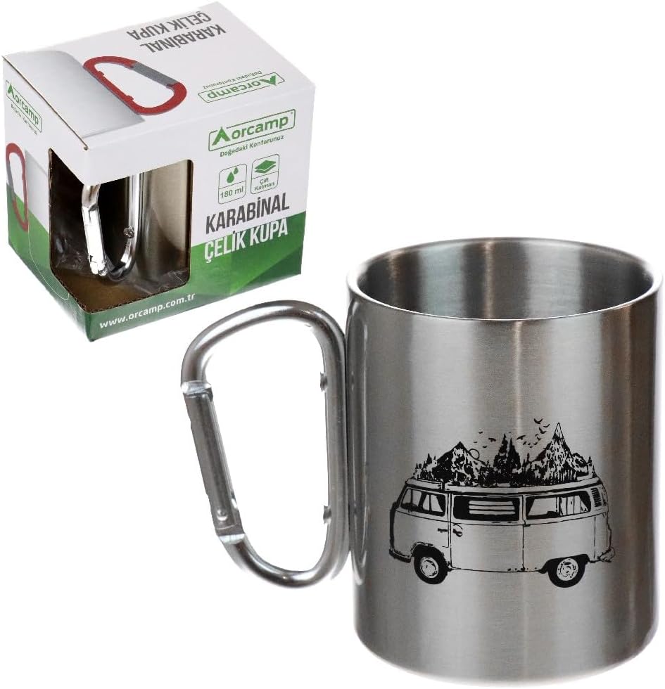 Katlanır Saplı Çelik Kupa 180 ml