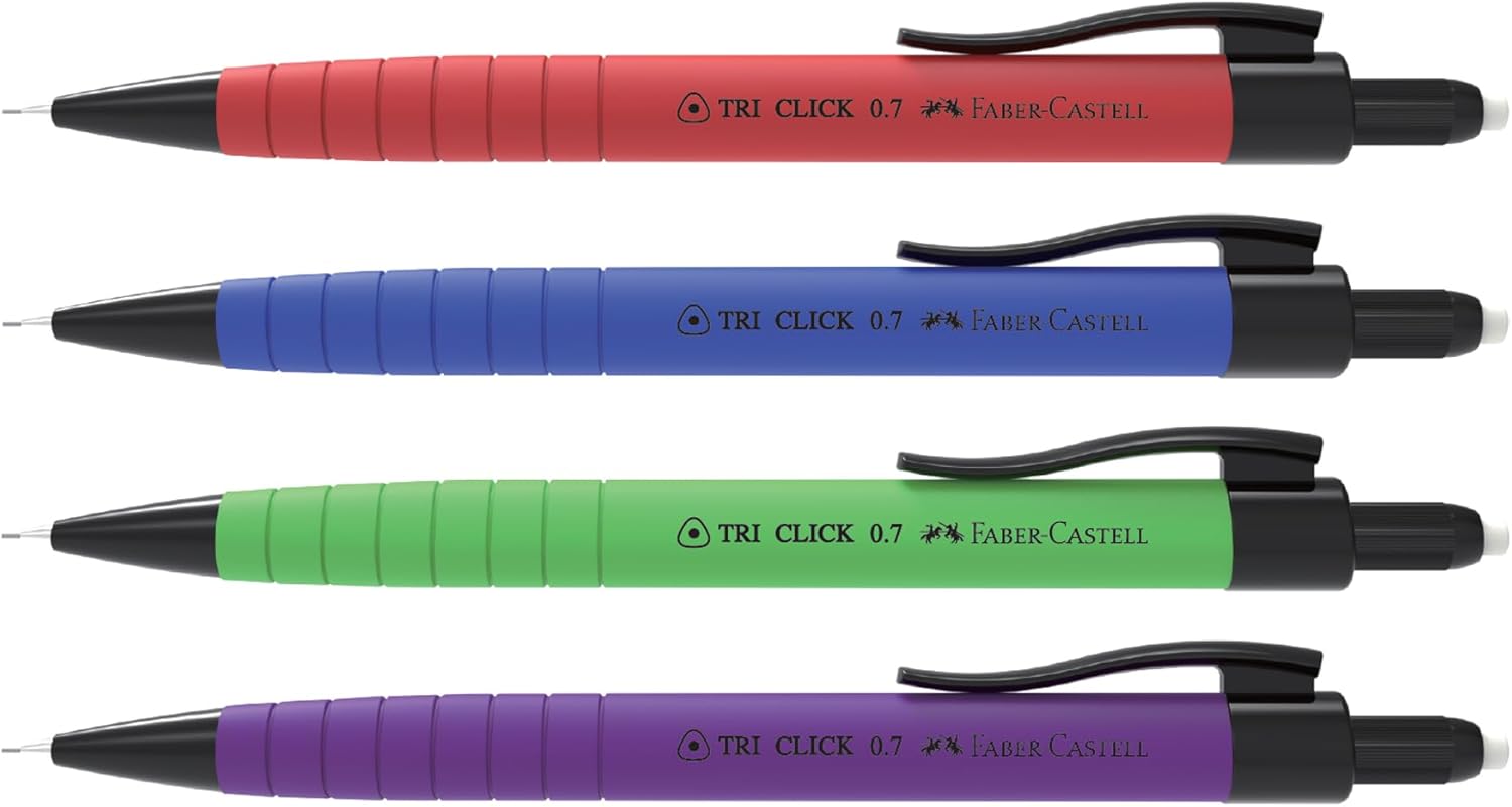 , Faber Versatil Kalem Tri-Click Rubberized 0.5mm, 5084136208000, 1 adet, Asorti