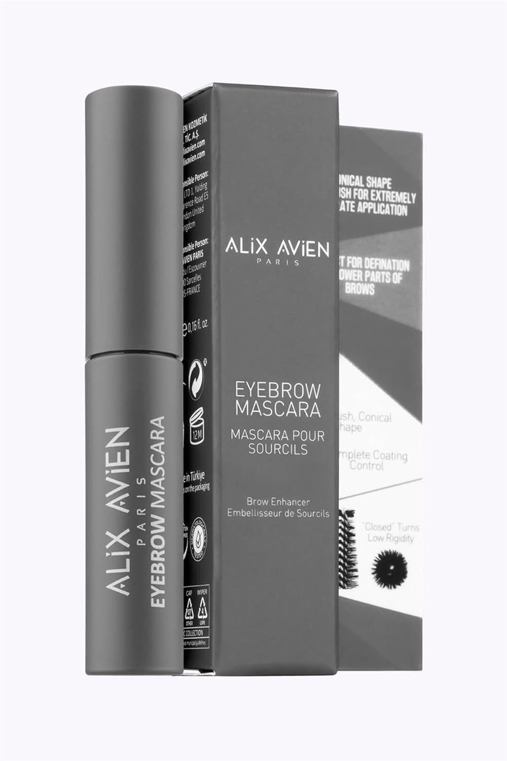 Suya Dayanıklı Kalıcı Etki Yoğun Pigmentli Kahverengi Kaş Sabitleyici Maskara - Eyebrow Mascara 803