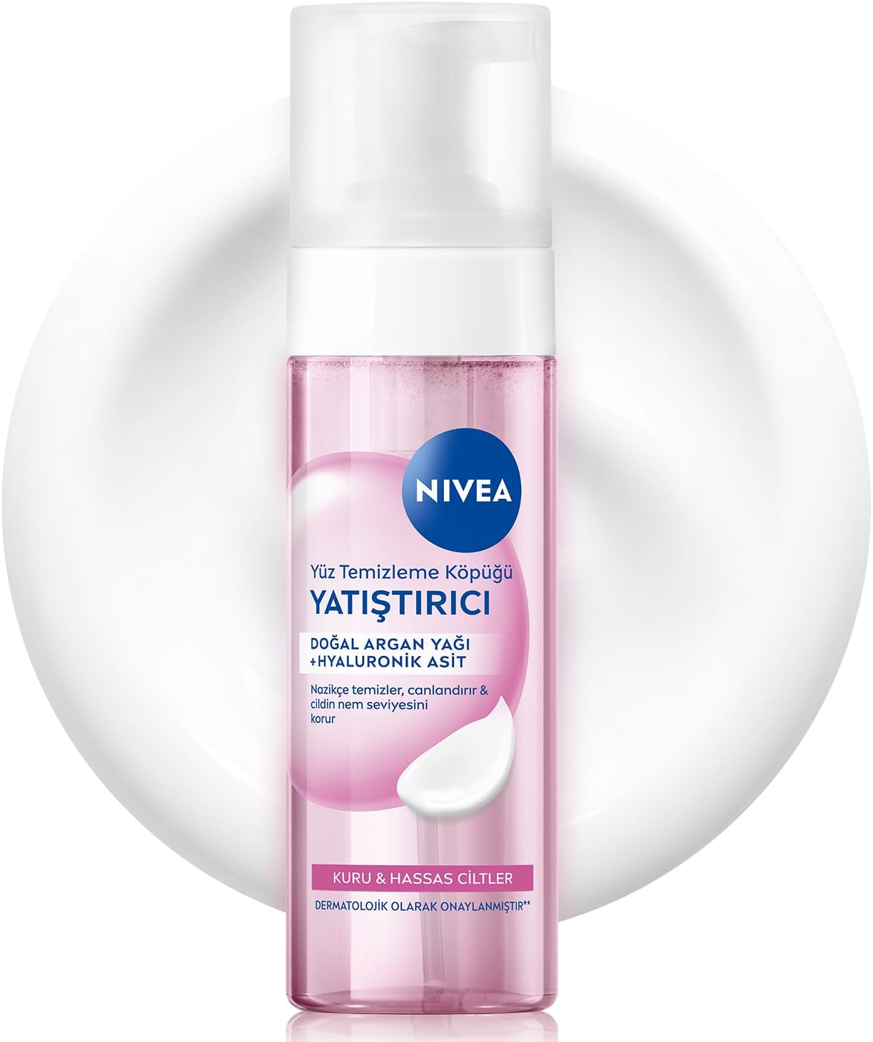 Yüz Yıkama Köpüğü Yatıştırıcı 150 ml, Kuru Ciltler, Derinlemesine Yüz Temizleme, Doğal Yağı ile Cilt Bakım