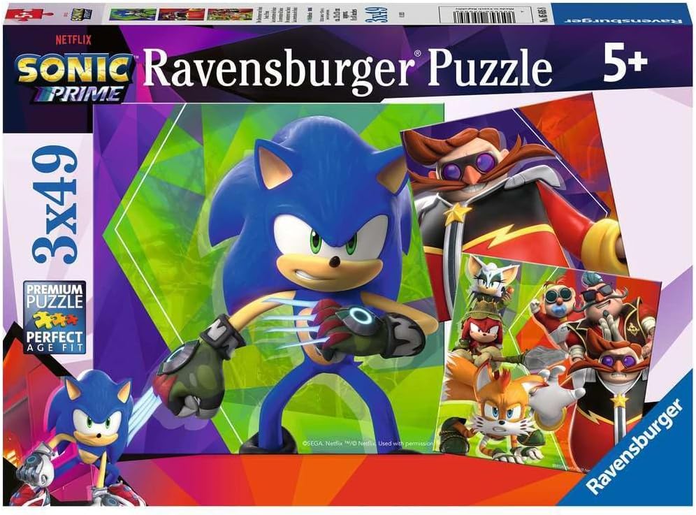 , 3x49p Puzzle Sonic, Çocuk Puzzle - Görsel 3