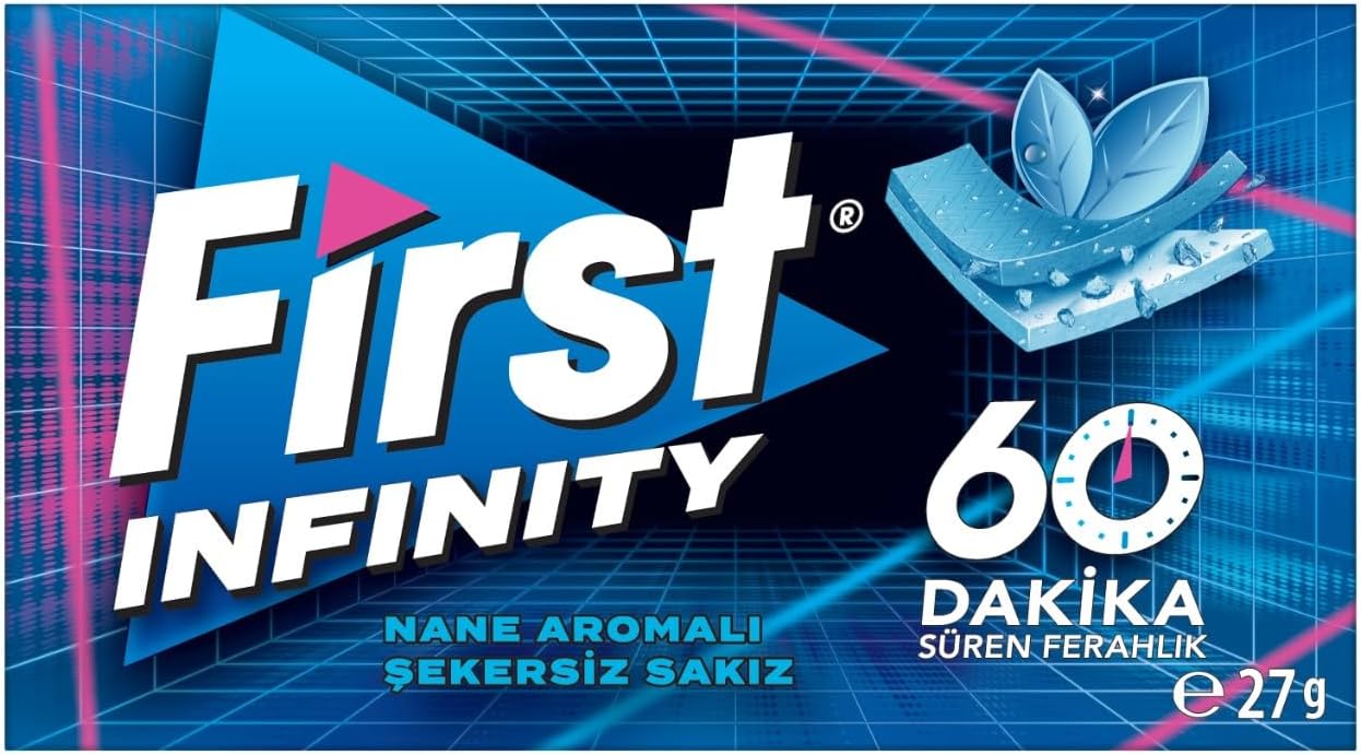 First Infinity 60 Dk Nane Aromalı Şekersiz Sakız 27 gr - Görsel 3