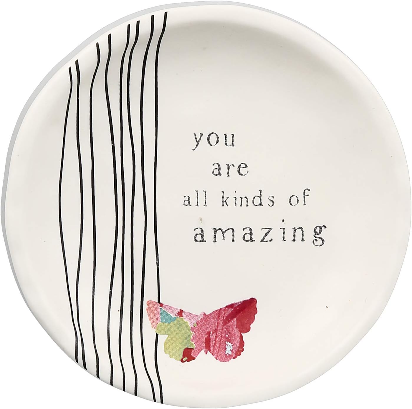 You are All Türds of Amazing 10 cm Kelebek Hatıra Takı Biblo Tabağı, Beyaz