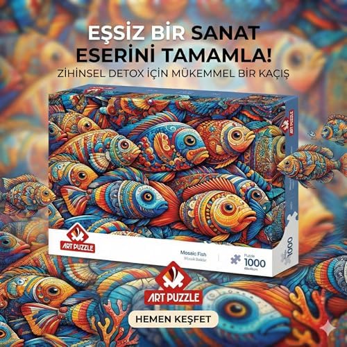 Mozaik Balıklar 1000 Parça Puzzle - Görsel 2