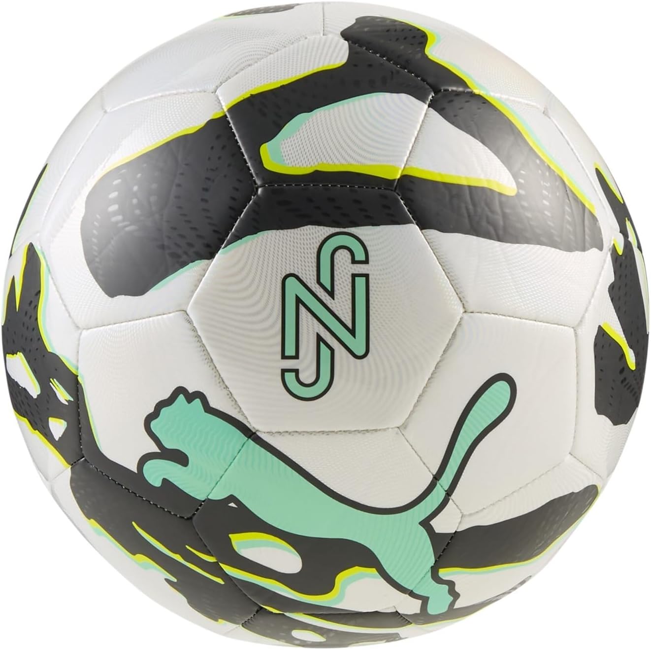 Alternative view of NEYMAR JR Graphic ball Unisex Yetişkin Top, PUMA White-Black-Lux Lime, 5