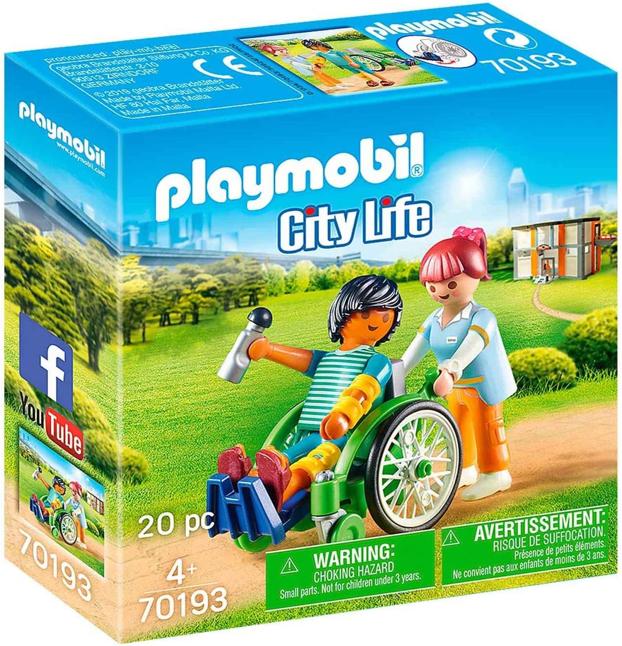 Playmobil City Life 70193 Tekerlekli Sandalyedeki Hasta, Yaşlar 4 ve Üzeri - Görsel 3