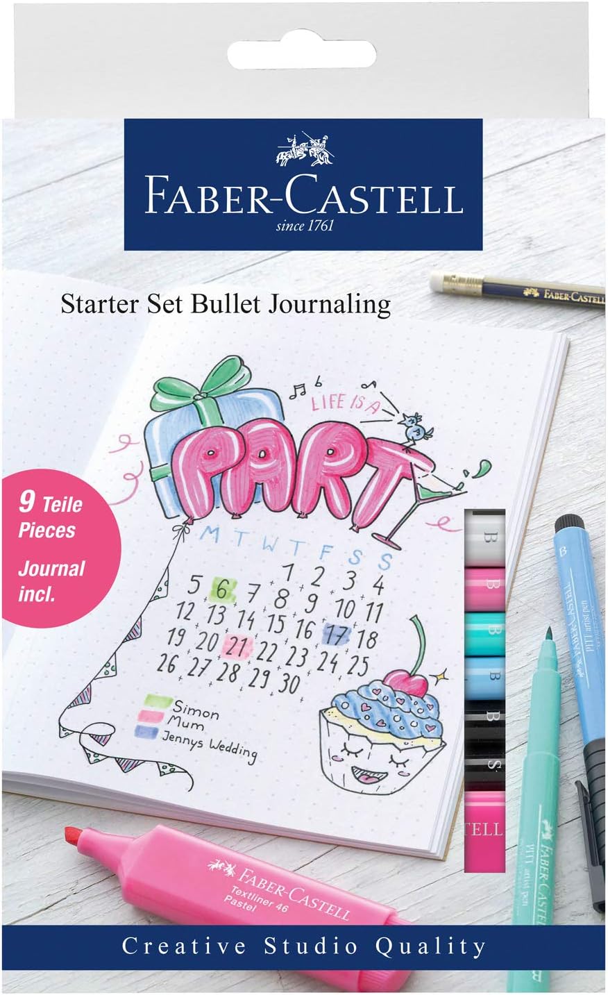 267125 - Başlangıç Seti Bullet Journaling, 9 Parçalı, Çok Renkli