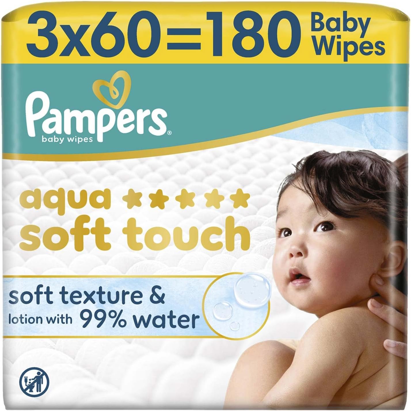 Aqua Soft Touch Bebek Islak Havlu 3 Paket 180 Yaprak