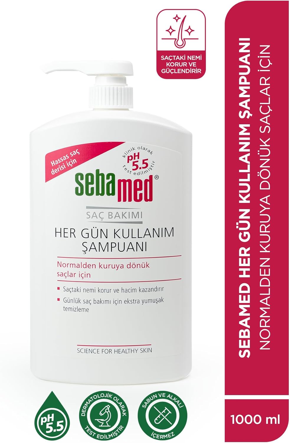 Alternative view of Besleyici Onarıcı Kuru ve Hassas Saç Tipine Özel Her Gün Kullanım Günlük Saç Bakım Şampuanı 1000ml