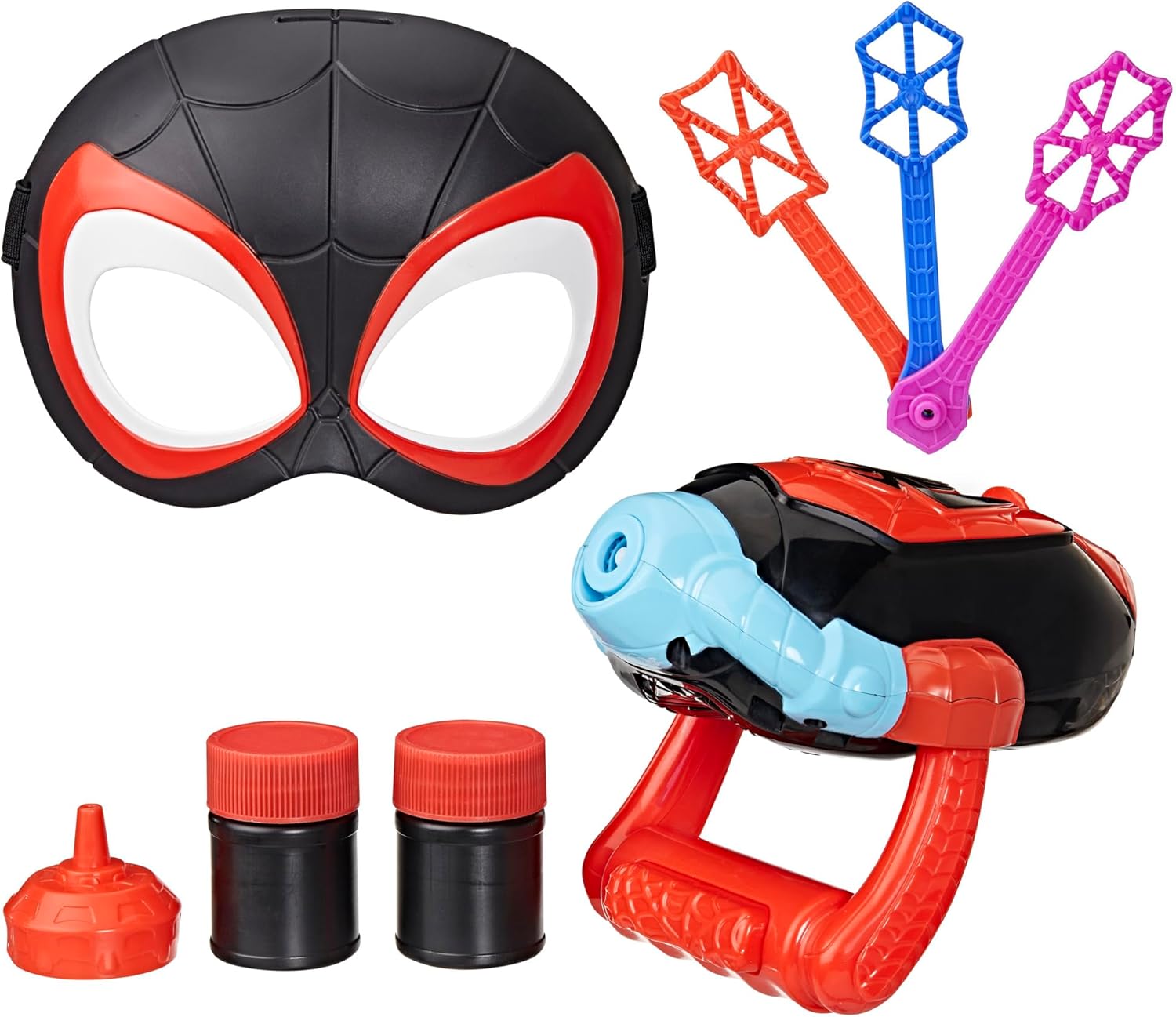 Alternative view of Spidey and His Amazing Su Ağları Miles "Spin" Morales Maskeli Elektronik Baloncuk Atıcı Rol Yapma Seti, 3 Yaş ve Üzeri Çocuklar için Süper Kahraman Oyuncakları