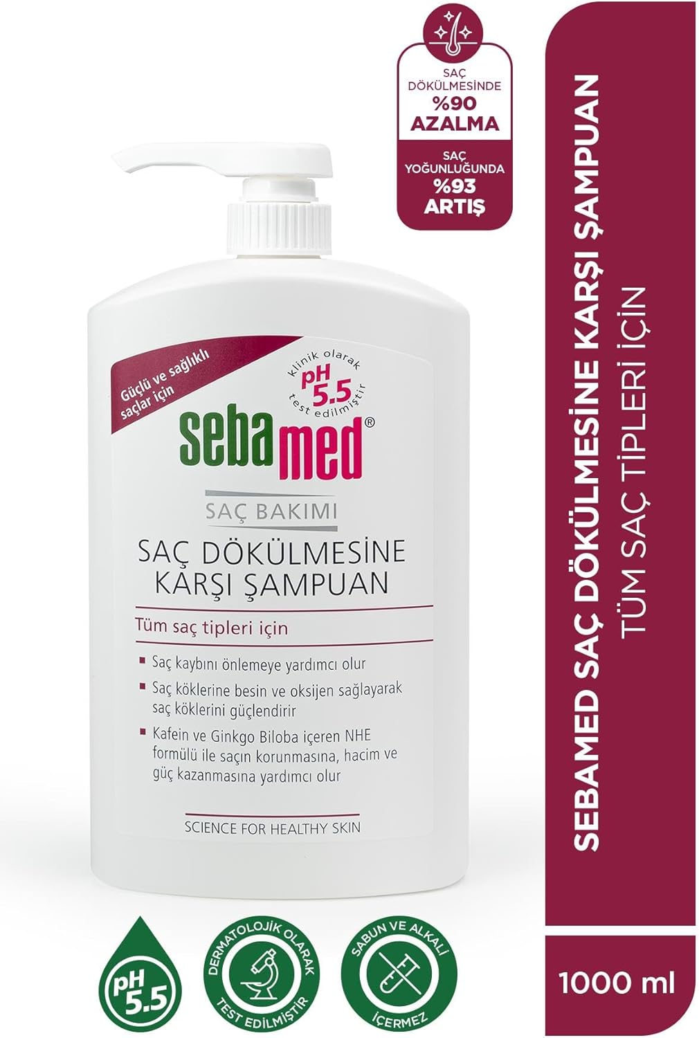 Alternative view of Saç Dökülmesine Karşı Güçlendirici Etkili Kafein ve Biloba İçerikli Şampuan 1000 ml