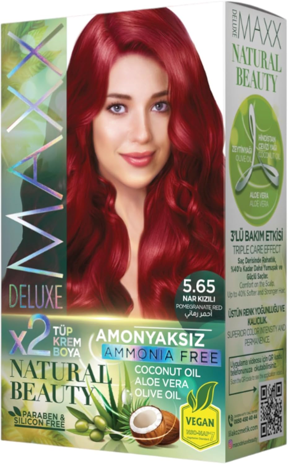 Alternative view of Natural Beauty Amonyaksız Set Saç Boyası 5.65 Nar Kızılı