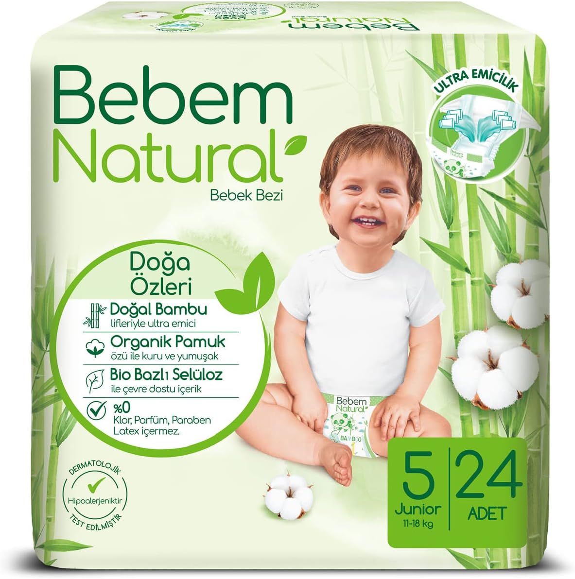 5 Beden Jumbo Bebek Bezi (1 x 24 Adet)