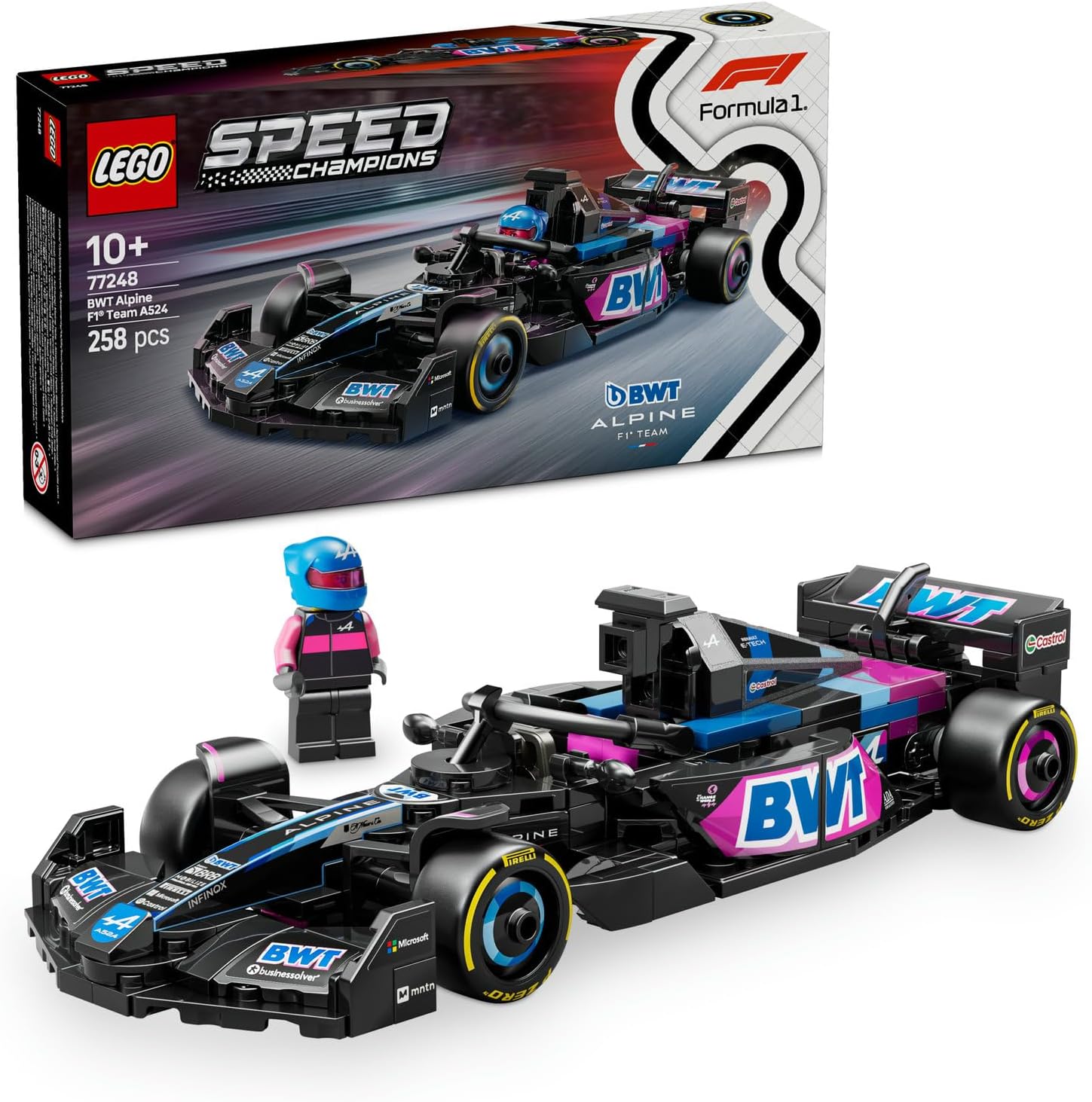 Alternative view of BWT F1 A524 Yarış Arabası 77248 – 10 Yaş ve Üzeri Çocuklar için Koleksiyonluk Sürücü Minifigürü İçeren Yapım Seti (258 Parça)
