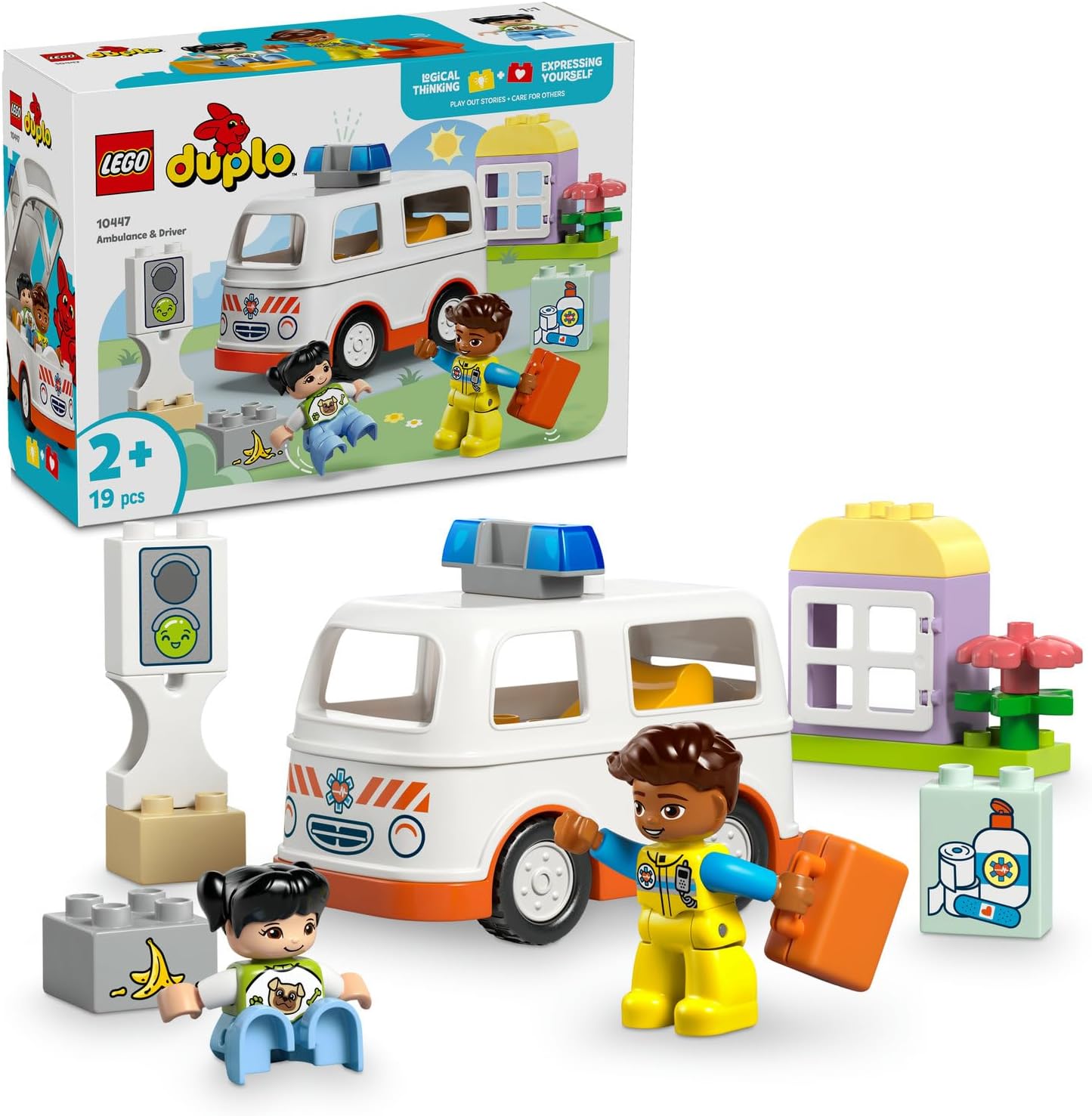 Alternative view of Town Ambulans ve Sürücü 10447-2 Yaş ve Üzeri Çocuklar için Eğitici ve Yaratıcı Oyuncak Yapım Seti (19 Parça)