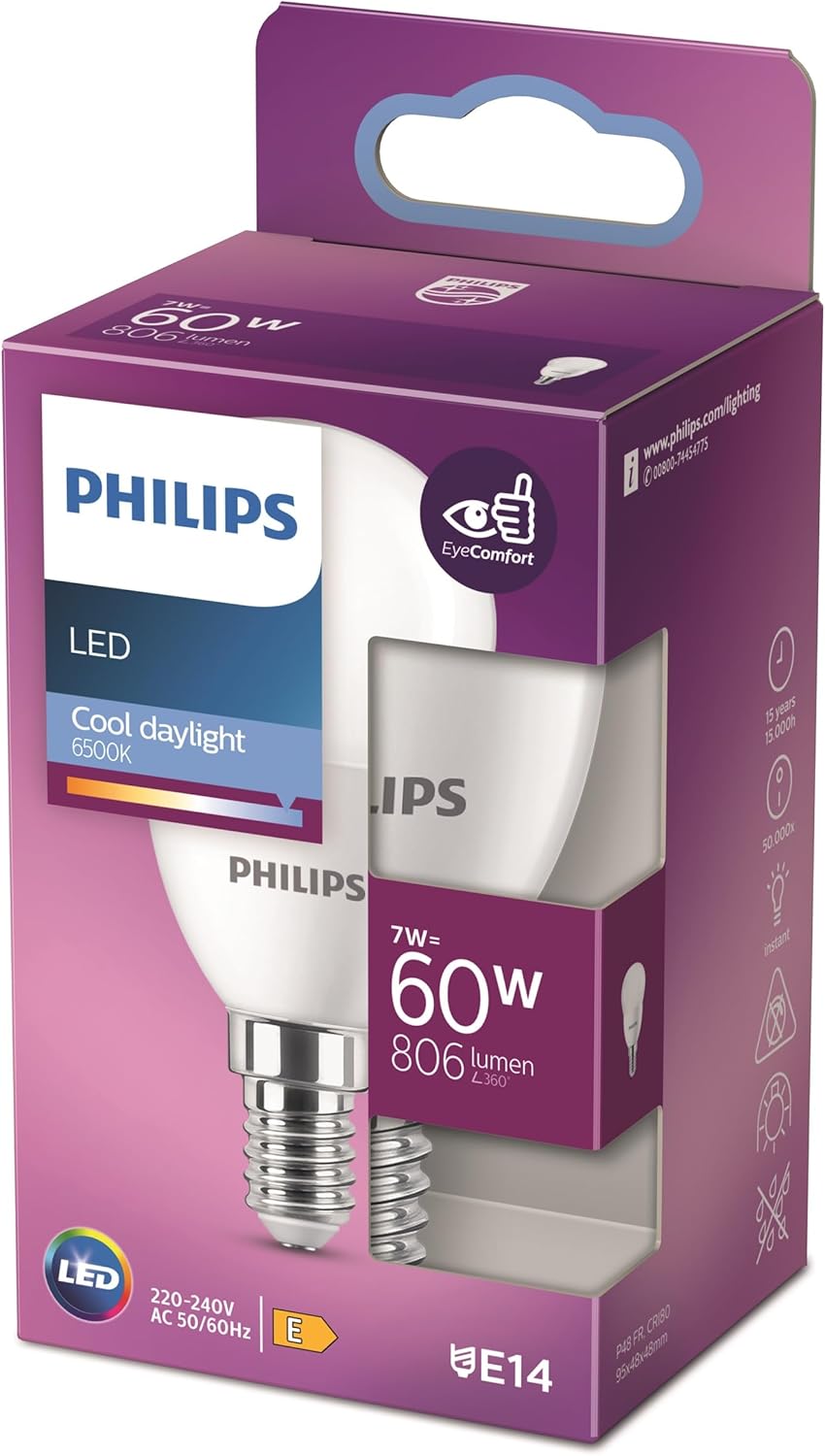 Alternative view of LED 60W P48 E14 Beyaz Işık Dim Edilmez Ampul
