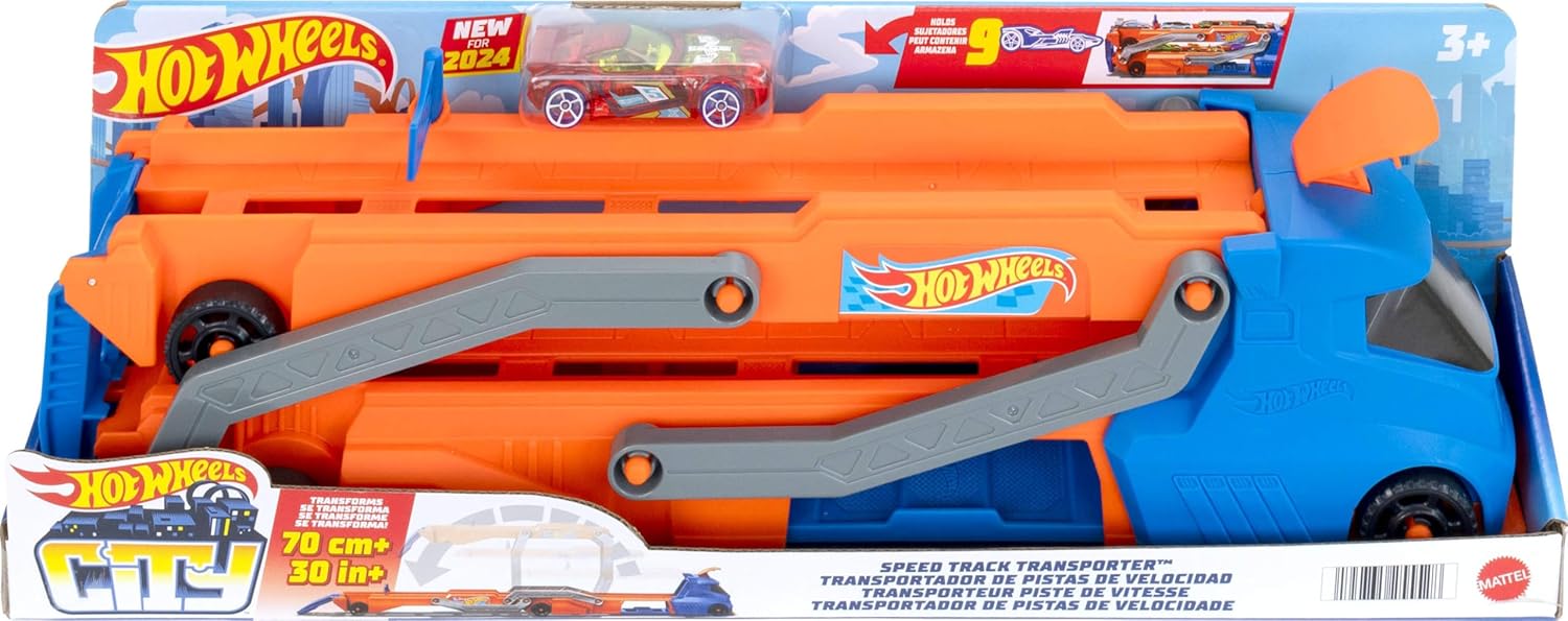 Alternative view of Tır - YENİ Tır - YENİ, fırlatıcısı olan ve 40 cm'lik piste dönüşen kamyon, 9 oyuncak araba sığabilir, 1:64 ölçekli araç dahildir HYT83