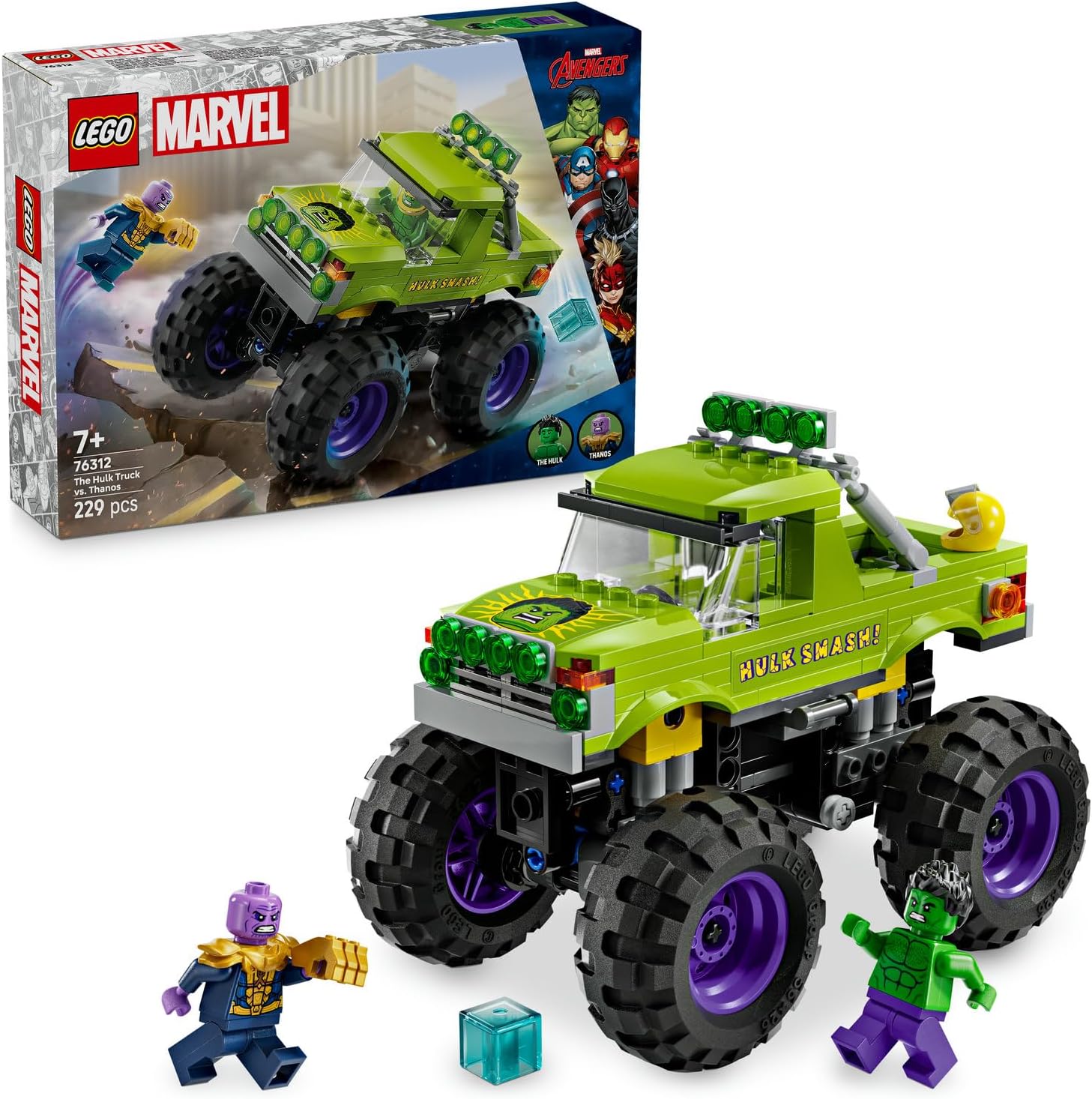 Alternative view of ǀ Hulk Kamyonu, Thanos'a Karşı 76312-7 Yaş ve Üzeri Çocuklar için Yaratıcı Oyuncak Yapım Seti, Doğum Günü Hediyesi Fikri (229 Parça)