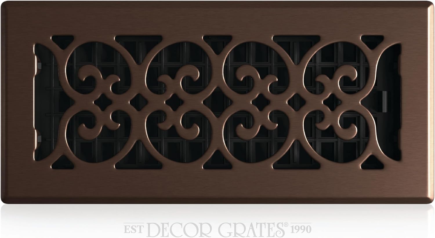 Decor Grates 4-inç 10 inç kaydırma Floor Register, Kahverengi, SPH410-RB