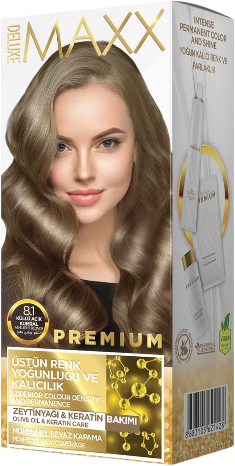Alternative view of Premıum Yarı Kit Set Saç Boyası 8.1 Küllü Açık Kumral