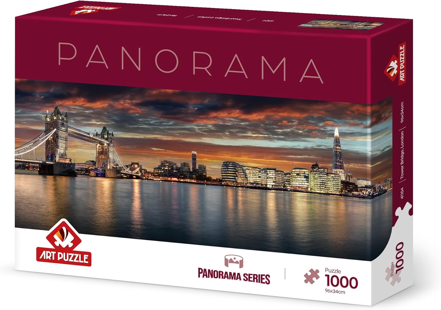 Alternative view of Tower Bridge,London 1000 Parça Panorama Puzzle