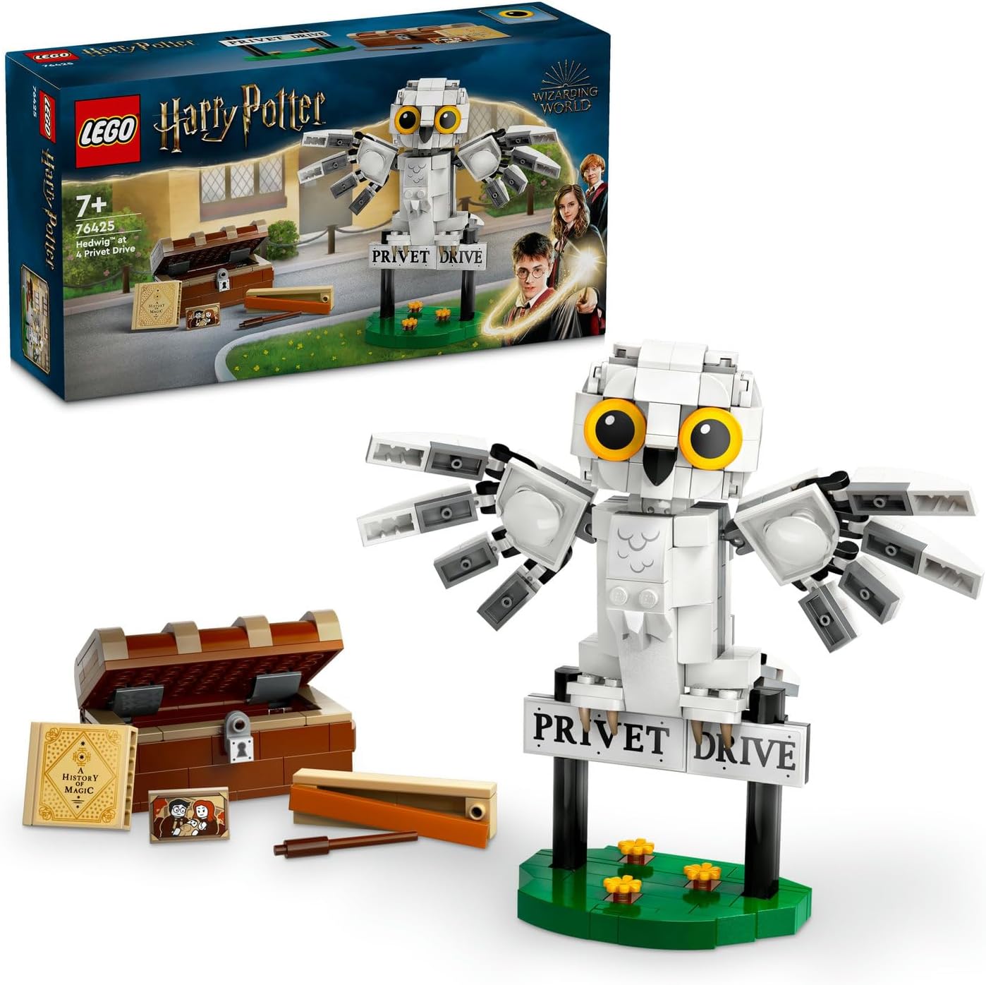 Hedwig, Privet Drive 4 Numara’da 76425-7 Yaş ve Üzeri Potter Hayranları için Koleksiyonluk Yaratıcı Oyuncak Yapım Seti (336 Parça) - Görsel 3